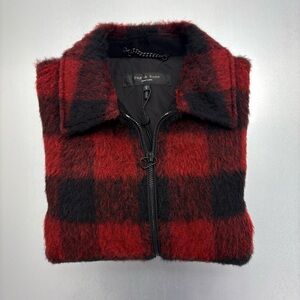 Rag & Bone Wesley Buffalo Plaid Bomber Jacket(wool-alpaca-mohair)
